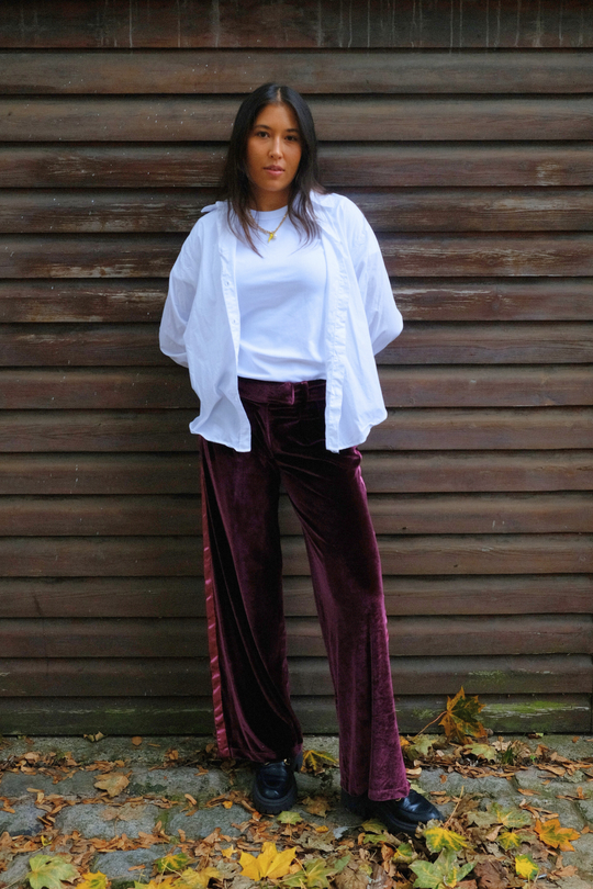 Grape Velvet Trousers