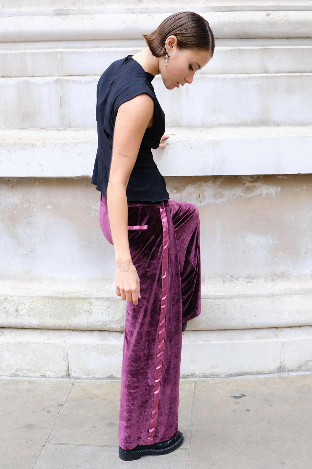 Grape Velvet Trousers